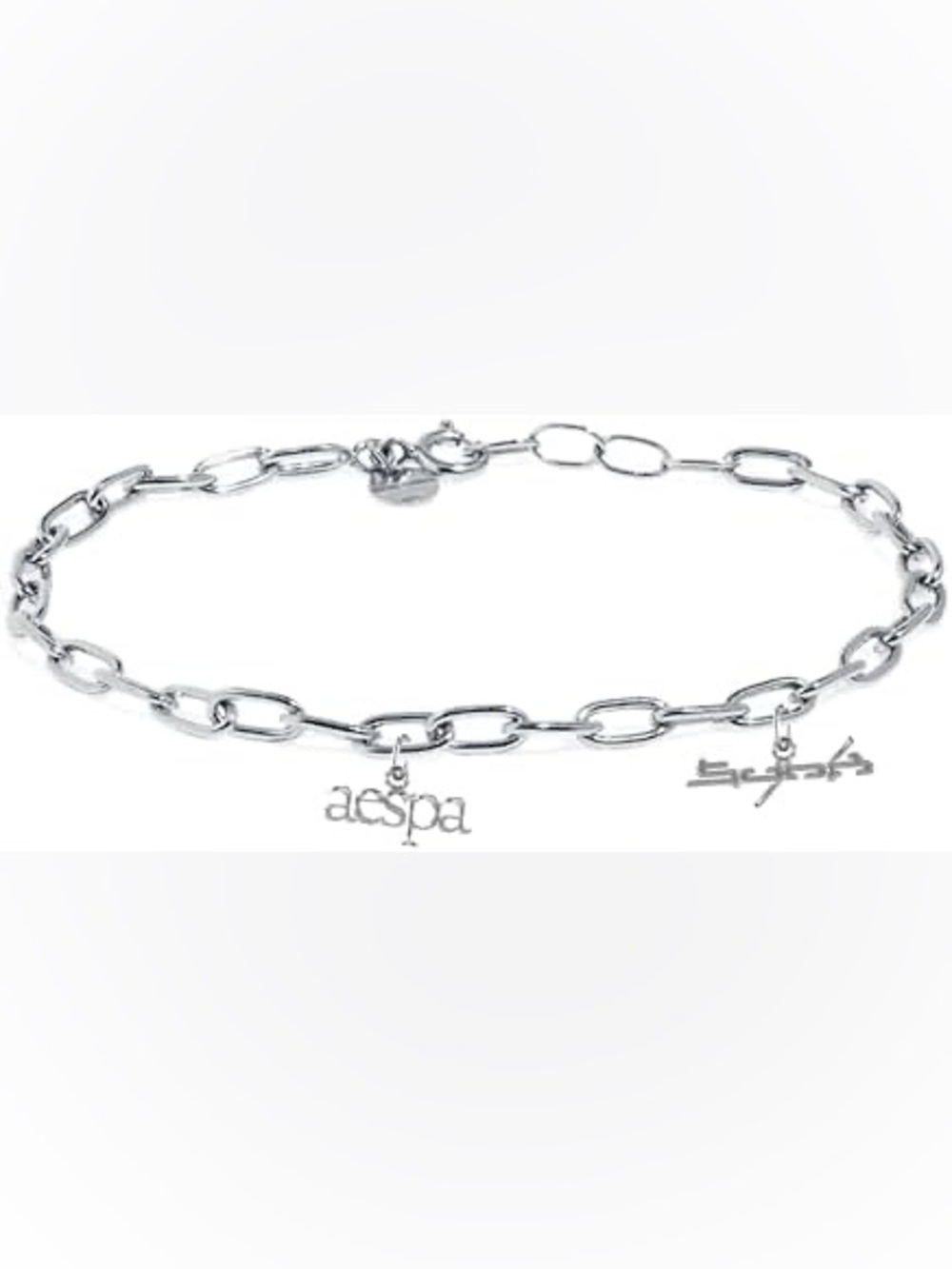 aespa Silver Logo Link Bracelet - Silver